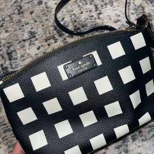 Kate Spade • Black & White Checkered - Small Cross Body Purse